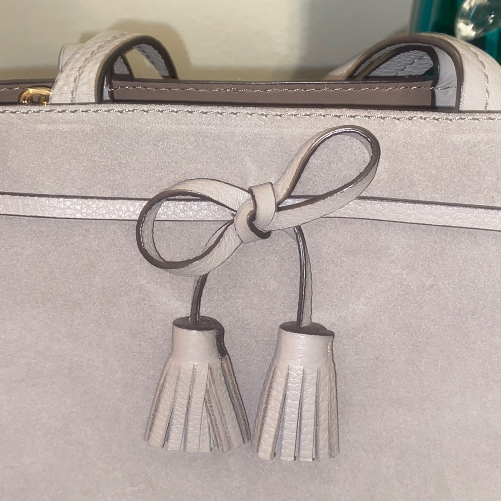 Kate Spade Taupe Satchel with Tassel Detail - Picture 2 of 5